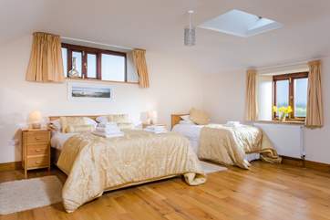 The stunning and huge family bedroom.