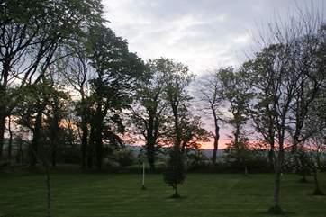 You can watch the sun setting from the garden