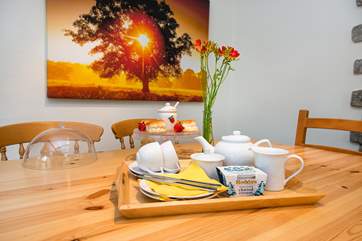 A cream tea awaits your arrival- what a treat!