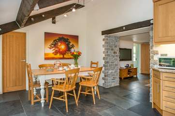 The dining area leads through to the lounge