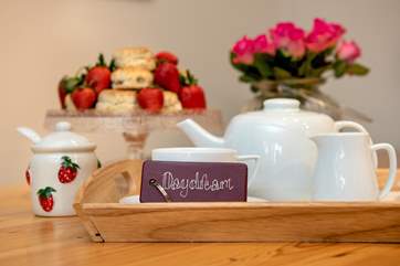 Why not treat yourself to a cream tea, jam first of course- we are in Cornwall!