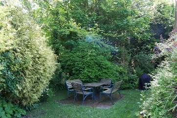 The sitting-area in the garden.
