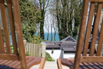 The sea view from the top patio.