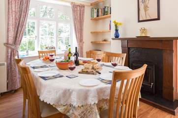 The spacious dining-room.