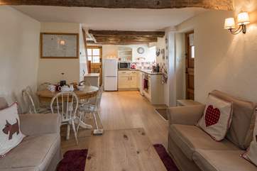The cottage offers a lovely open plan design.