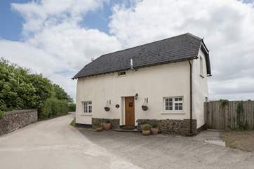 This is the front of the cottage - the enclosed and very private garden is behind it.