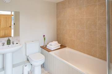 The stylish family bathroom.