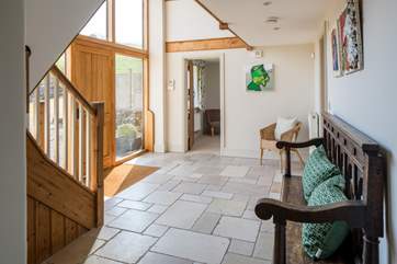 The family bedroom can be viewed to the left of the front door.