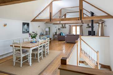 This open plan first floor feels very spacious.