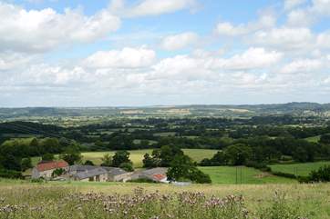 Hatts Farm nestles in the panoramic view of the Dorset/Wiltshire countryside.
