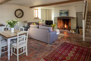 The open plan ground floor allows all the family to be together.