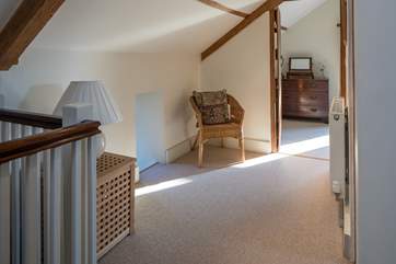 The landing is spacious and bright.