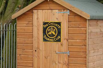 There is a secure bike shed for you to use. This is such a good area for cycling.