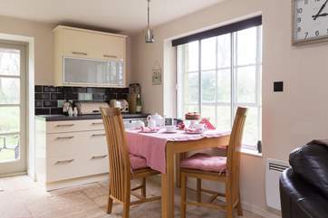 The dining-table looks out over your very own wildlife and wild flower meadow. You will find a truly country cottage welcome when you arrive, with tea all set out for you.