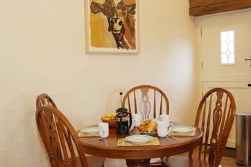 The dining-area is ideal for breakfast.