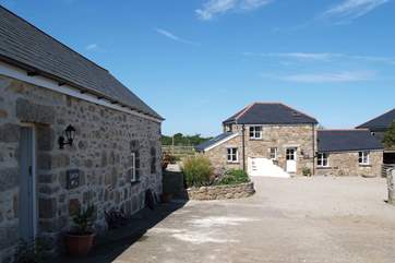 Sunrise Barn is across the gravelled courtyard from Sunset Barn.