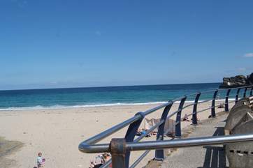 A super beach for surfing, swimming or just relaxing with great facilities including a super bakery close by.