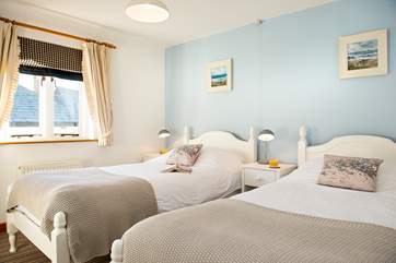 Bedroom One, the twin-bedded room is on the ground floor.