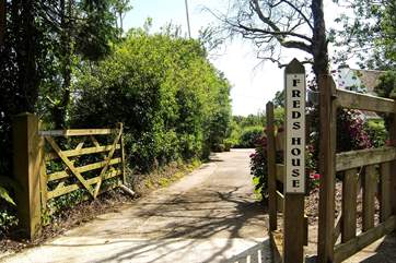 The driveway into Fred's House.