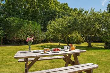 Enjoy afternoon tea in the gorgeous garden
