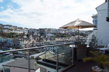Looking back towards the town from the first floor terrace.
