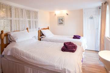 The twin bedroom on the first floor.