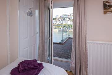A door opens onto the terrace from Bedroom 2.