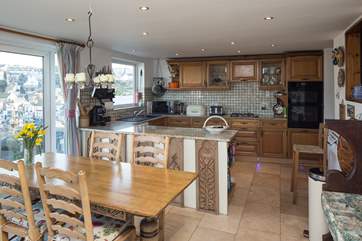 The spacious ground floor kitchen/diner.