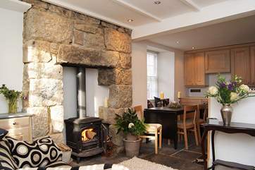 A wood-burner to keep you cosy on coller evenings.