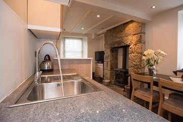 The living area is open plan
