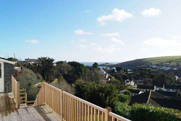 The lovely view from the wooden deck.