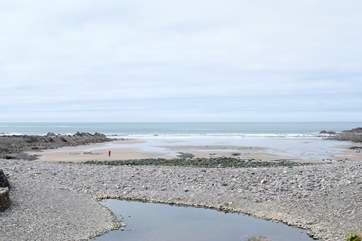 The beach at Crackington Haven.
