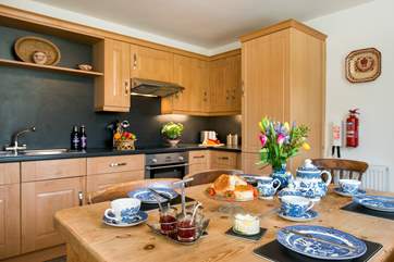 The kitchen/breakfast-room is well-equipped.