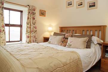 The double bedroom (Bedroom 1) has a lovely outlook across fields towards the reservoir.