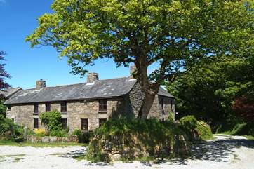 Looking back at the Owner's home from the parking-area, with Mount Wise Cottage tucked in beside it on the right.