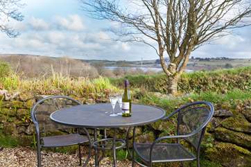 The front patio is the perfect spot to sit and enjoy a glass (or two) of local wine.