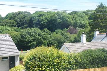 The view from the double bedroom, the cottage is perfectly located for exploring both north and south coasts.