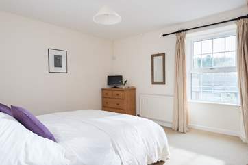 The double bedroom is light and spacious.
