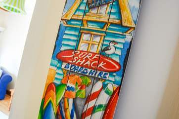 Retro beach artwork.