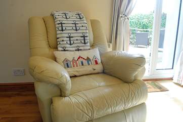 Feet up and relax in the reclining chair.