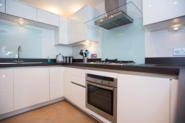 The modern kitchen-area.