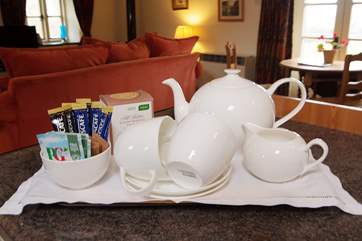 A wecoming tea tray will greet you on arrival.