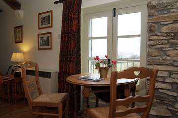 The dining-area by the French doors.