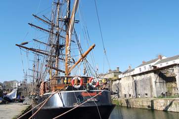 One of the majestic tall ships in Charlestown harbour.