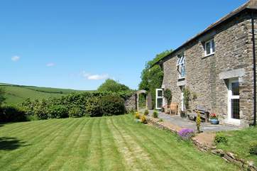 Trewane Barn has an enclosed garden.