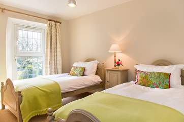 Pretty bedroom 2 enjoys views over the garden