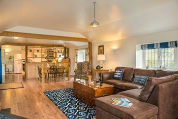 The wonderful open plan living room makes for a very sociable holiday