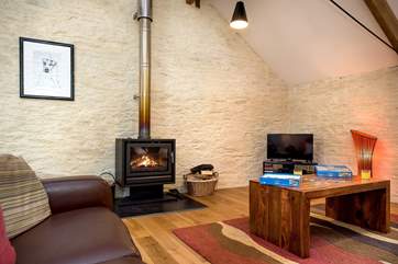 The toasty wood-burner makes this an ideal retreat all year round.