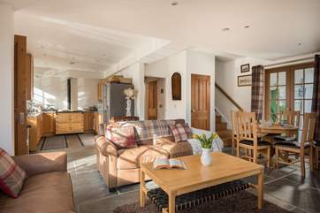 Looking towards the kitchen area.
