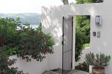 The secure gate into Heron's Rest.